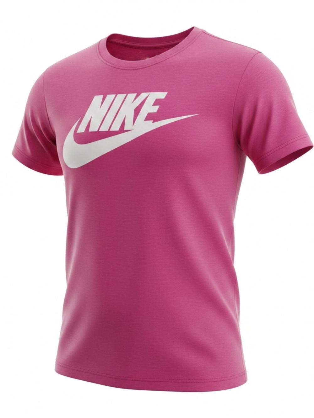 Nike Men’s Pink Crew Neck Tee with White Swoosh